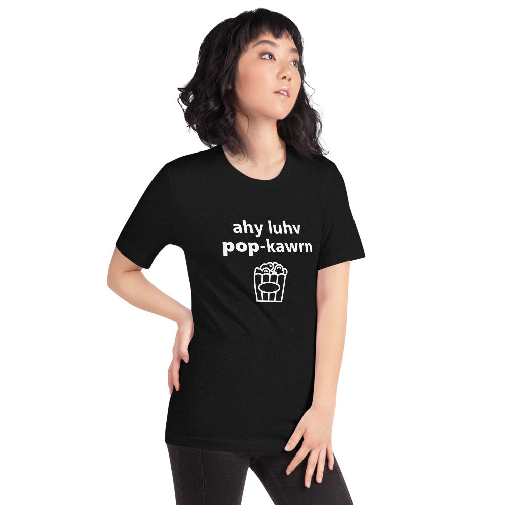 I Love Popcorn Popcorn Phonetically Short-Sleeve Unisex T-Shirt