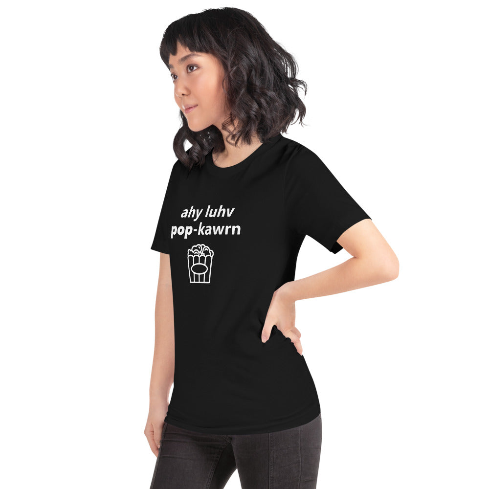 I Love Popcorn Popcorn Phonetically Short-Sleeve Unisex T-Shirt