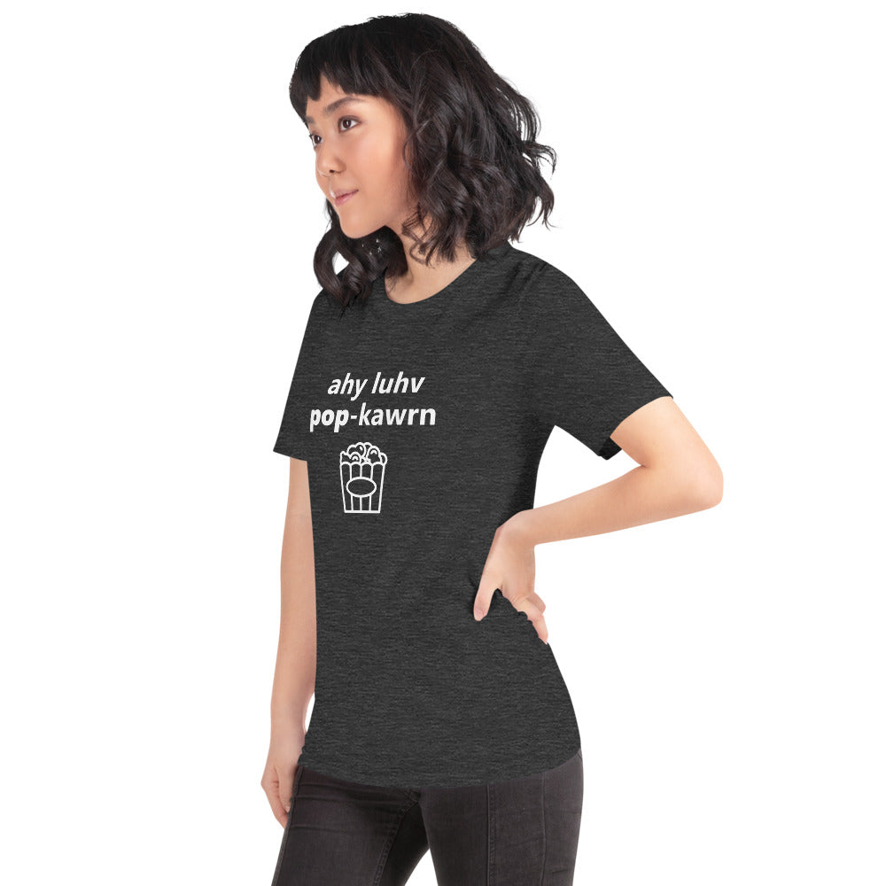 I Love Popcorn Popcorn Phonetically Short-Sleeve Unisex T-Shirt