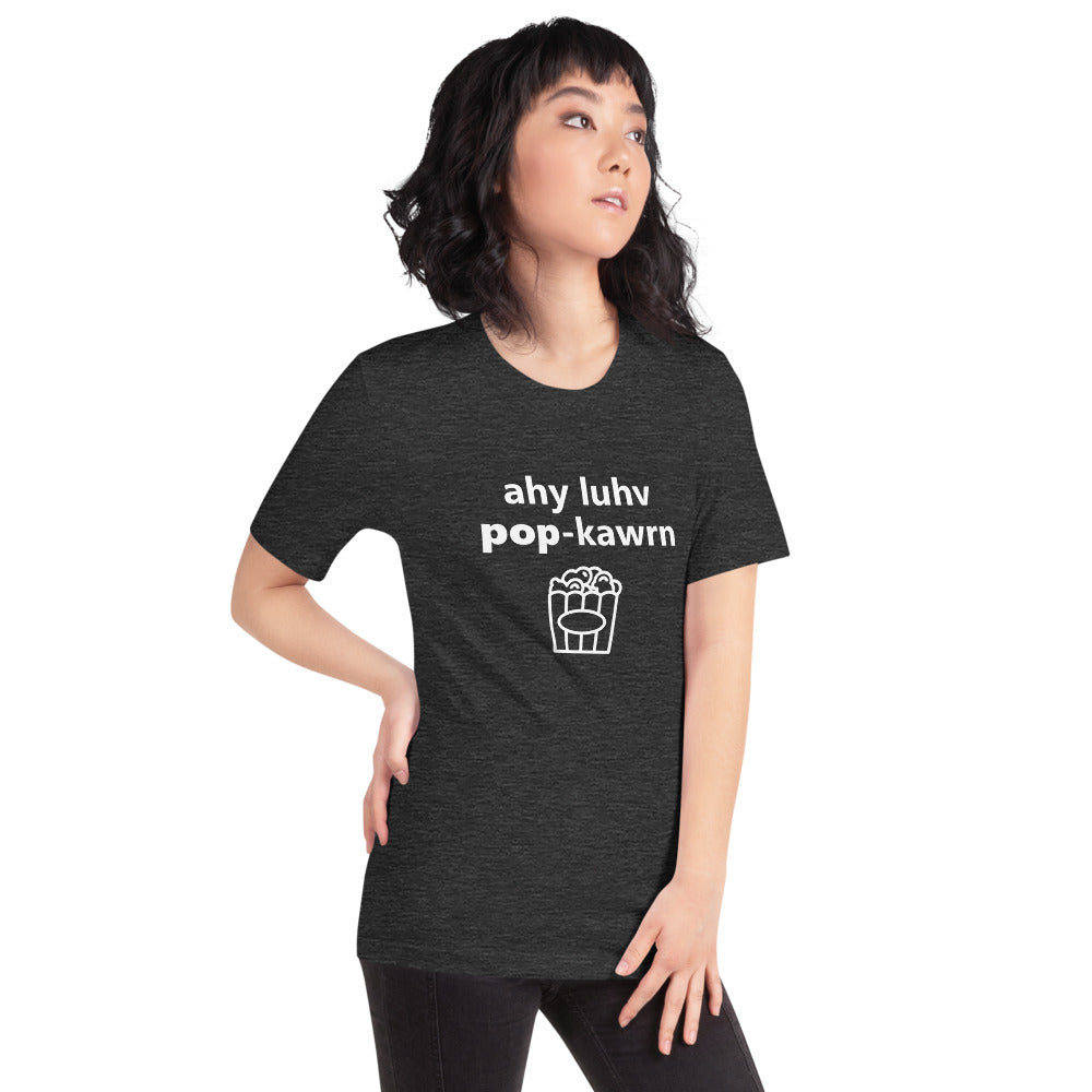 I Love Popcorn Popcorn Phonetically Short-Sleeve Unisex T-Shirt