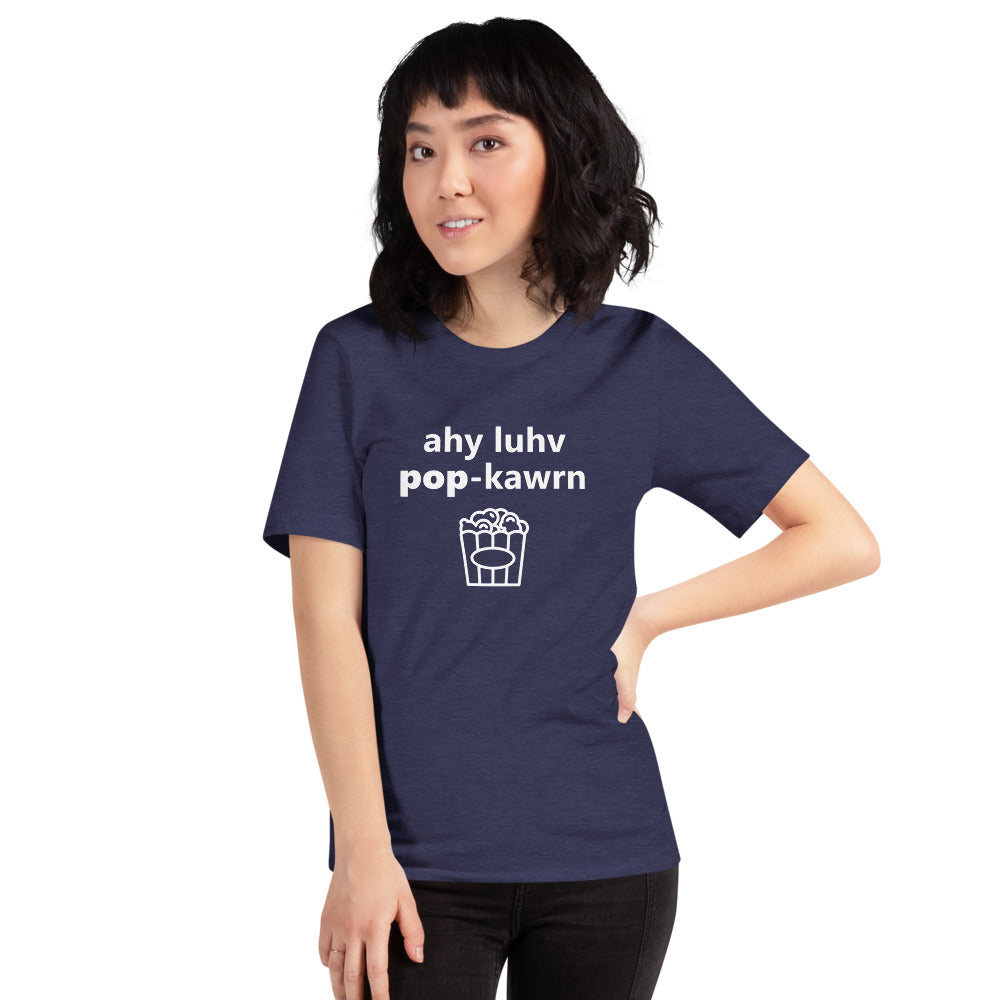 I Love Popcorn Popcorn Phonetically Short-Sleeve Unisex T-Shirt