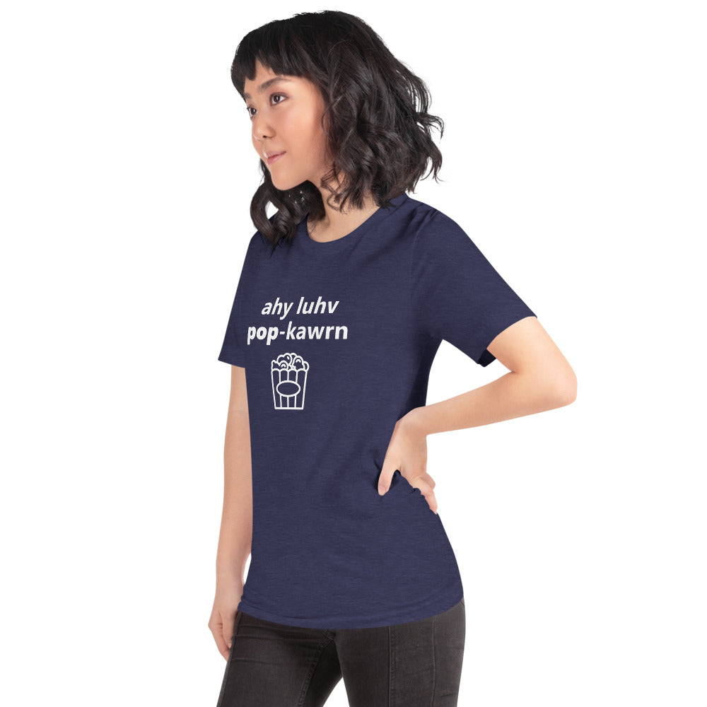 I Love Popcorn Popcorn Phonetically Short-Sleeve Unisex T-Shirt