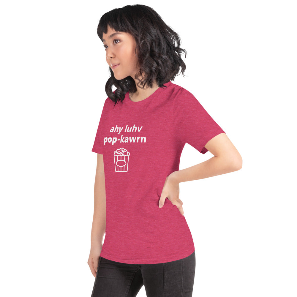 I Love Popcorn Popcorn Phonetically Short-Sleeve Unisex T-Shirt