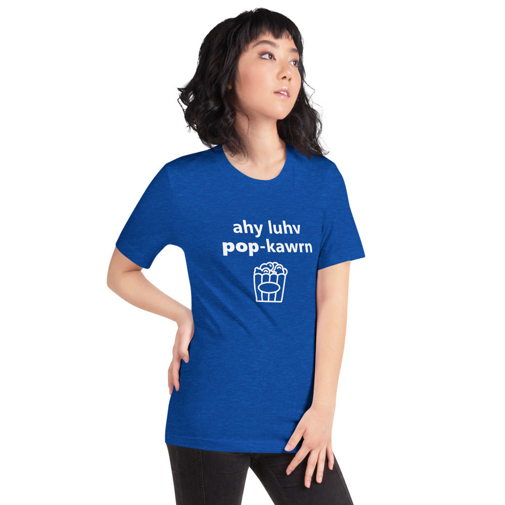 I Love Popcorn Popcorn Phonetically Short-Sleeve Unisex T-Shirt