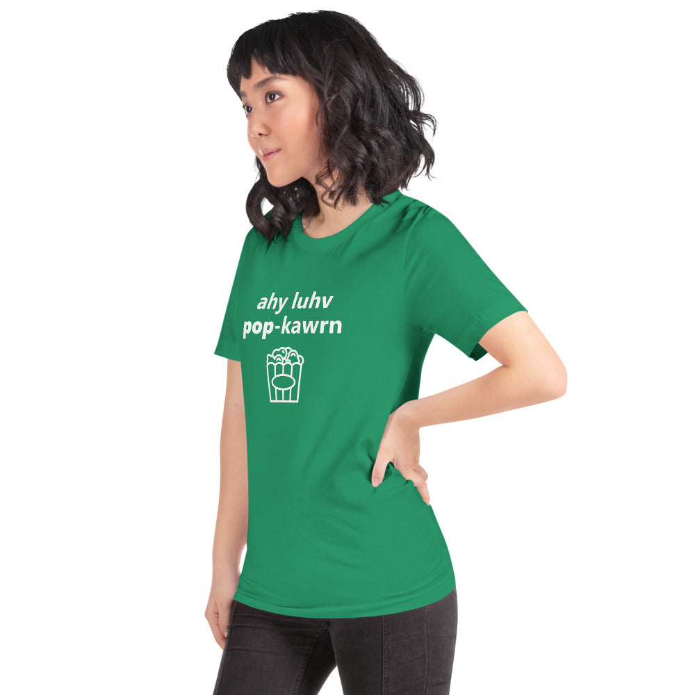 I Love Popcorn Popcorn Phonetically Short-Sleeve Unisex T-Shirt