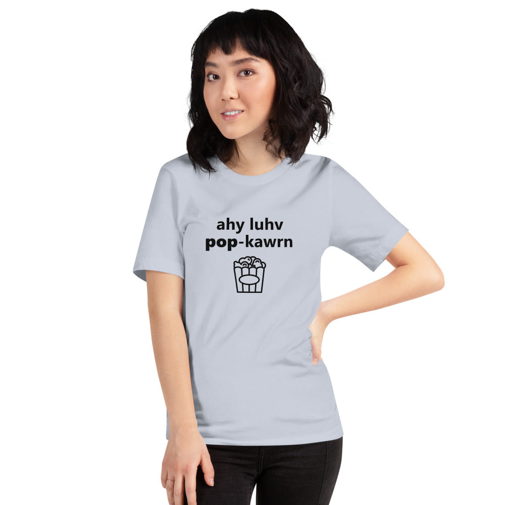 I Love Popcorn Phonetically Short-Sleeve Unisex T-Shirt