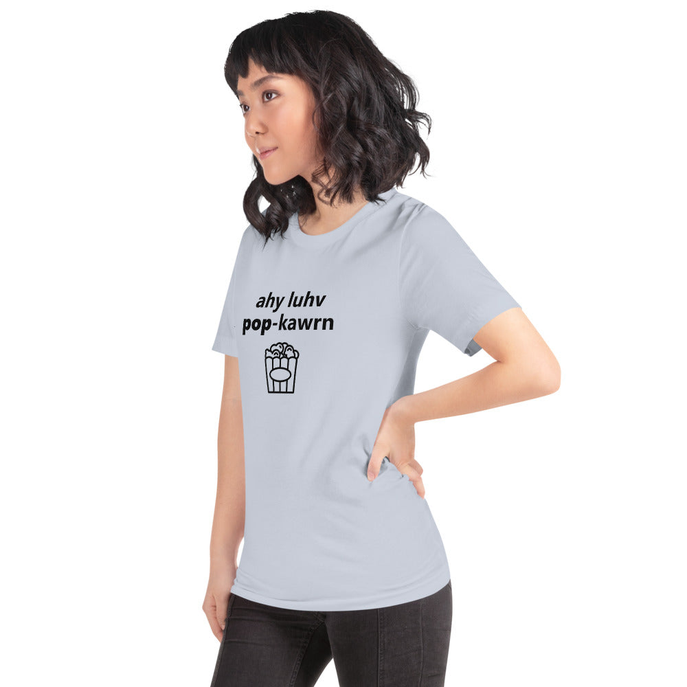 I Love Popcorn Phonetically Short-Sleeve Unisex T-Shirt