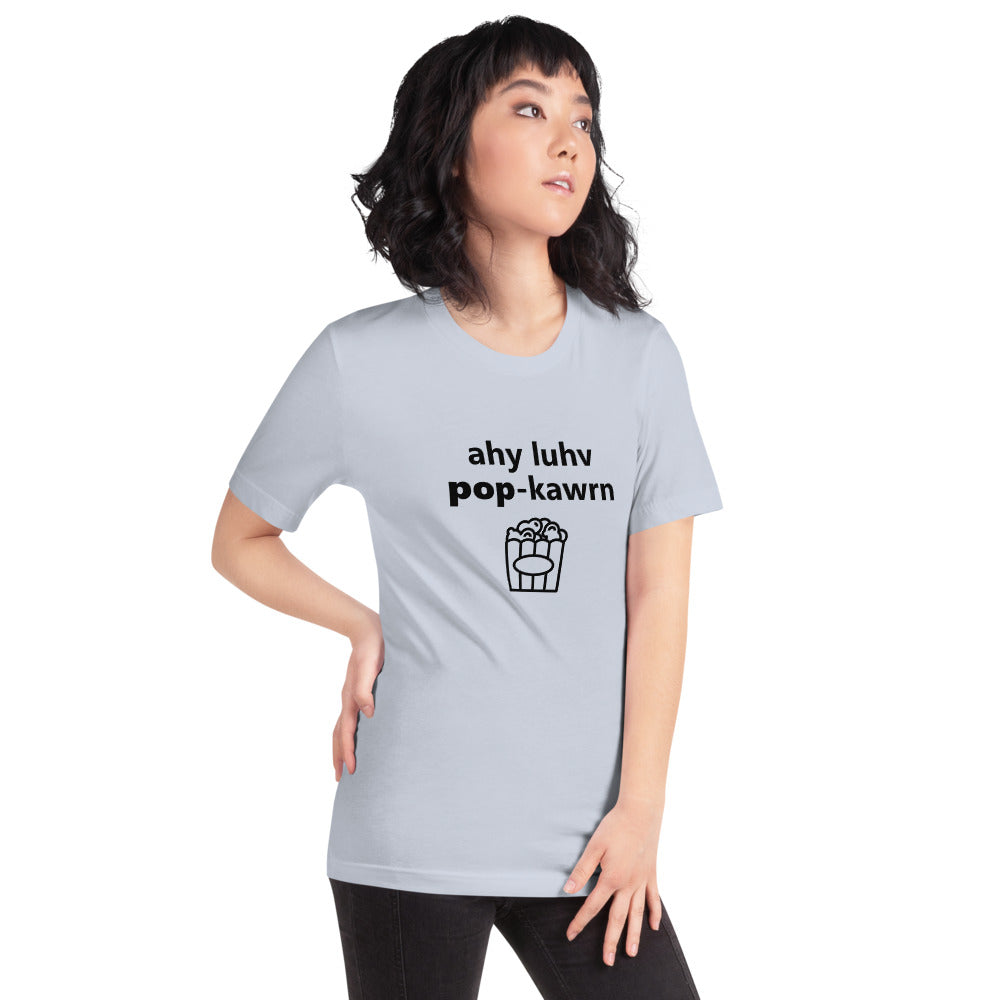 I Love Popcorn Phonetically Short-Sleeve Unisex T-Shirt