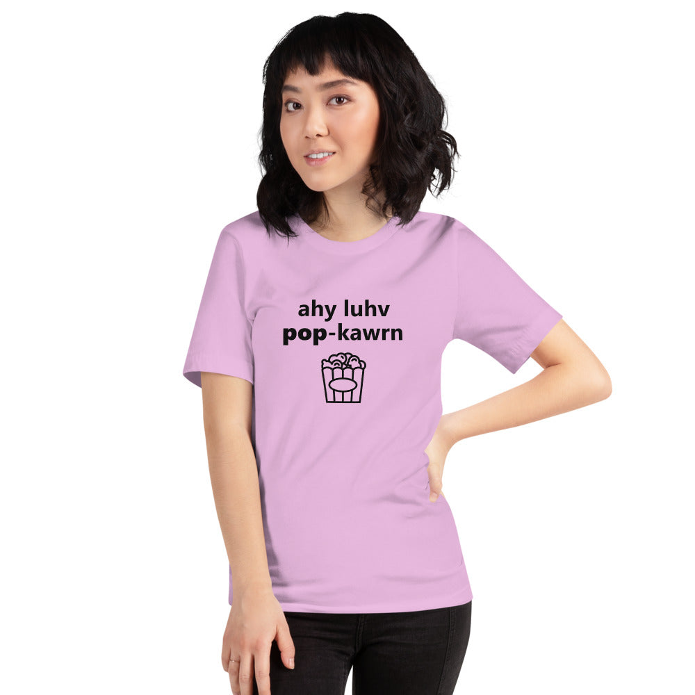 I Love Popcorn Phonetically Short-Sleeve Unisex T-Shirt