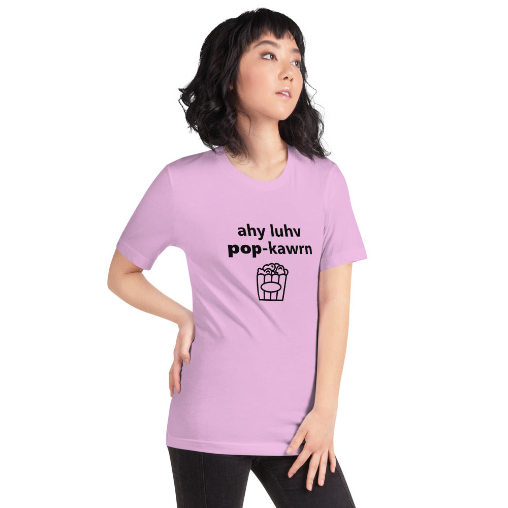 I Love Popcorn Phonetically Short-Sleeve Unisex T-Shirt