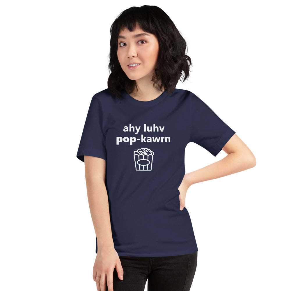 I Love Popcorn Popcorn Phonetically Short-Sleeve Unisex T-Shirt