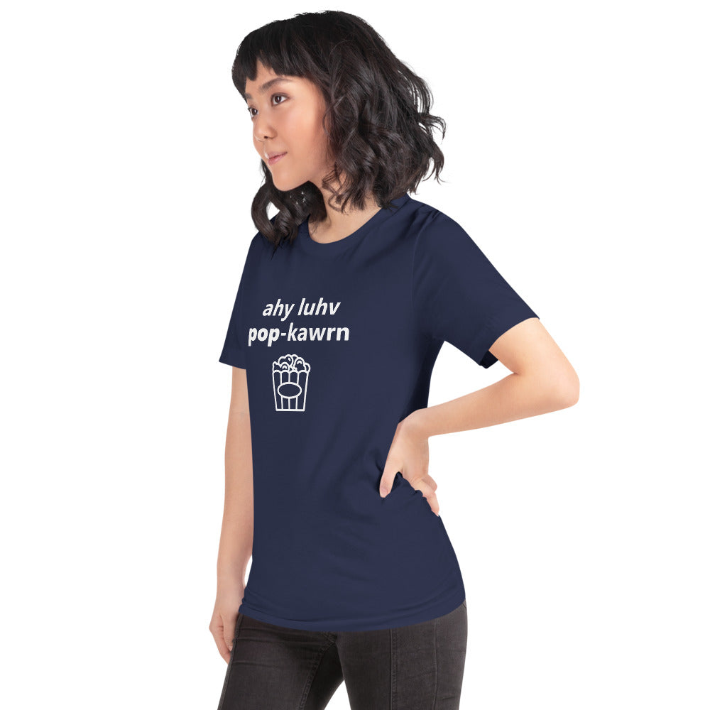 I Love Popcorn Popcorn Phonetically Short-Sleeve Unisex T-Shirt
