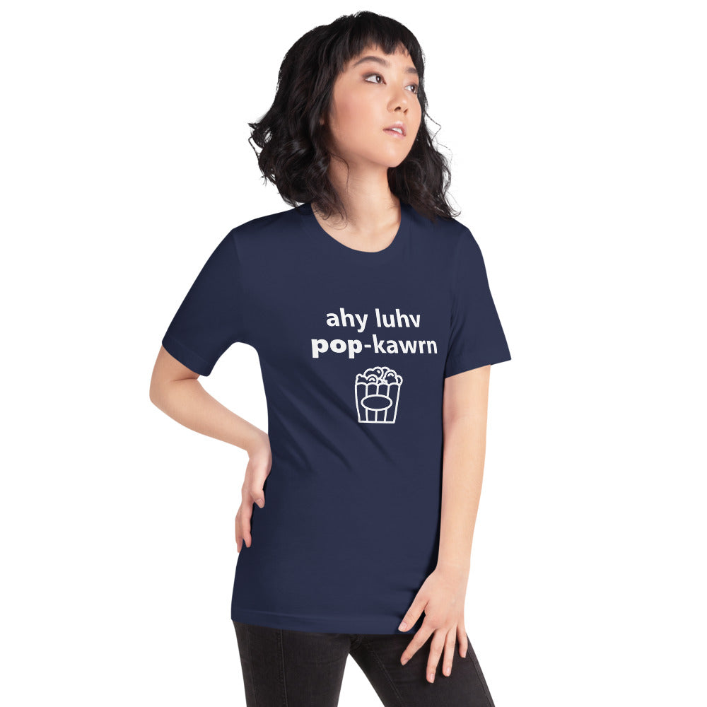 I Love Popcorn Popcorn Phonetically Short-Sleeve Unisex T-Shirt