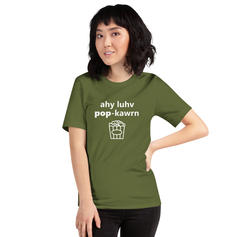 I Love Popcorn Popcorn Phonetically Short-Sleeve Unisex T-Shirt