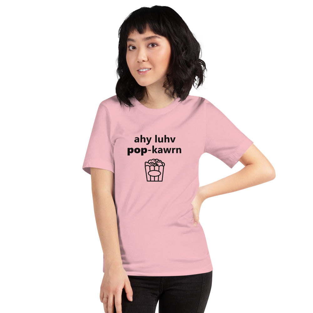 I Love Popcorn Phonetically Short-Sleeve Unisex T-Shirt