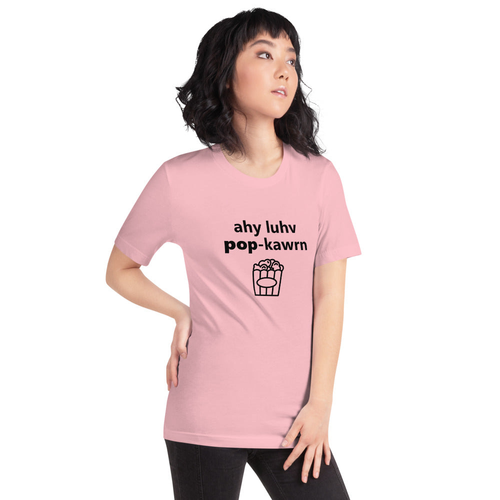 I Love Popcorn Phonetically Short-Sleeve Unisex T-Shirt