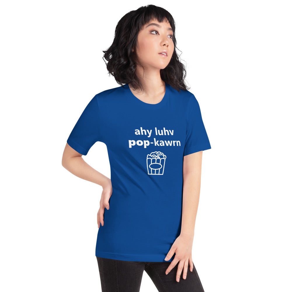 I Love Popcorn Popcorn Phonetically Short-Sleeve Unisex T-Shirt