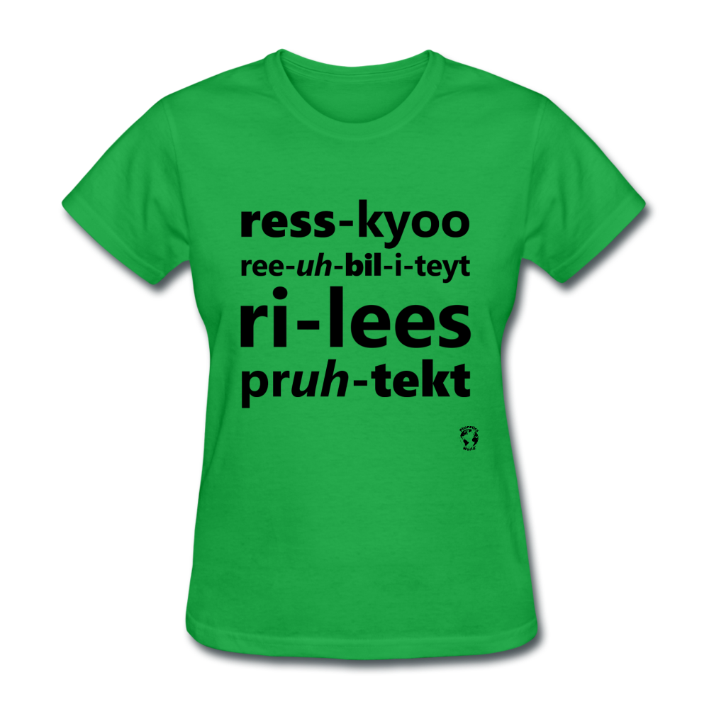 Rescue Rehabilitate Release Protect T-Shirt - bright green