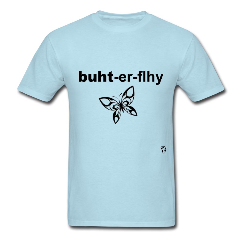 Butterfly T-shirt - powder blue
