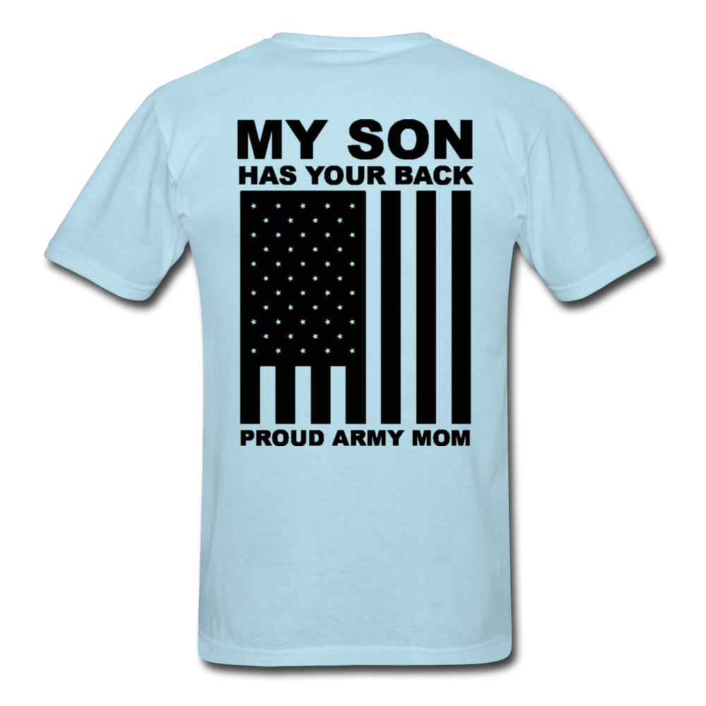 Proud Army Mom T-Shirt - powder blue