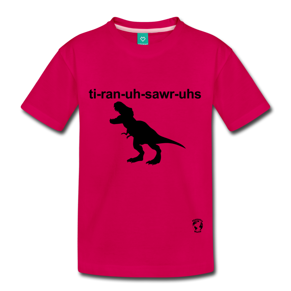 Tyrannosaurus Rex Kids' Premium T-Shirt - dark pink