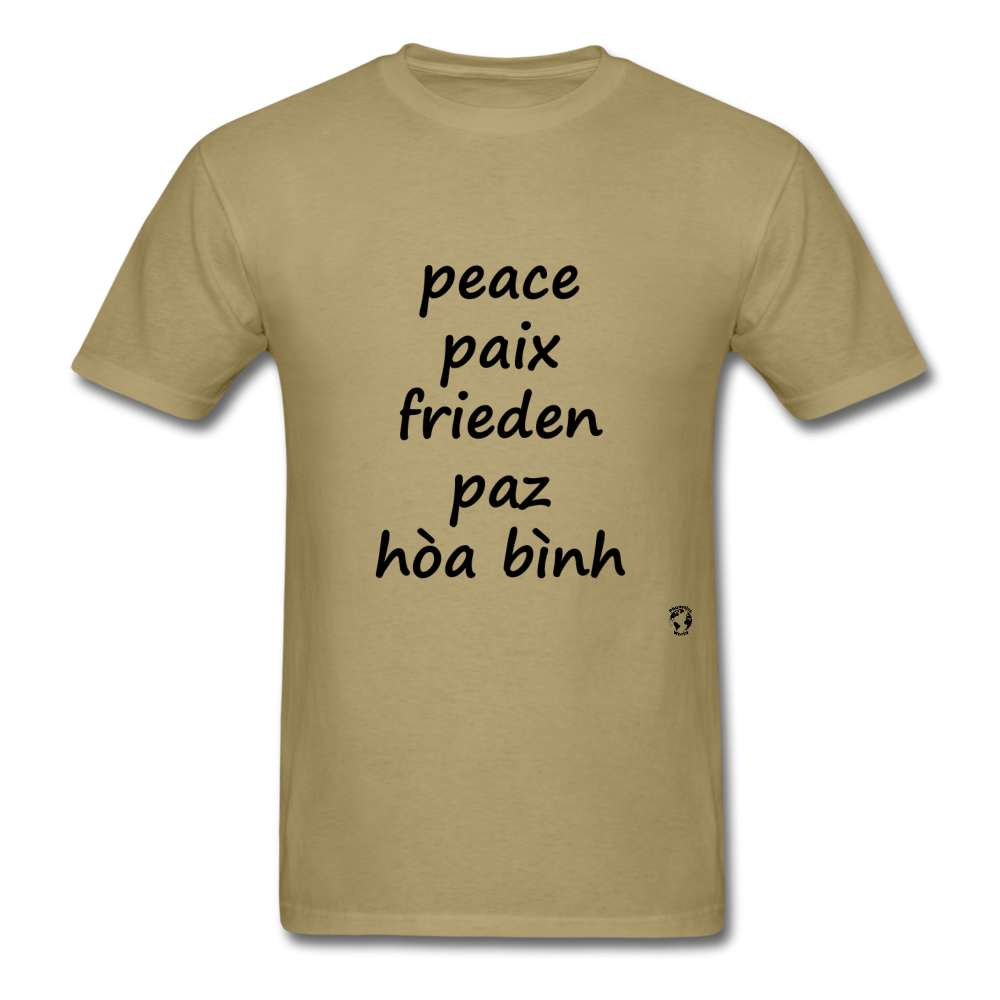 Peace in Five Languages - khaki