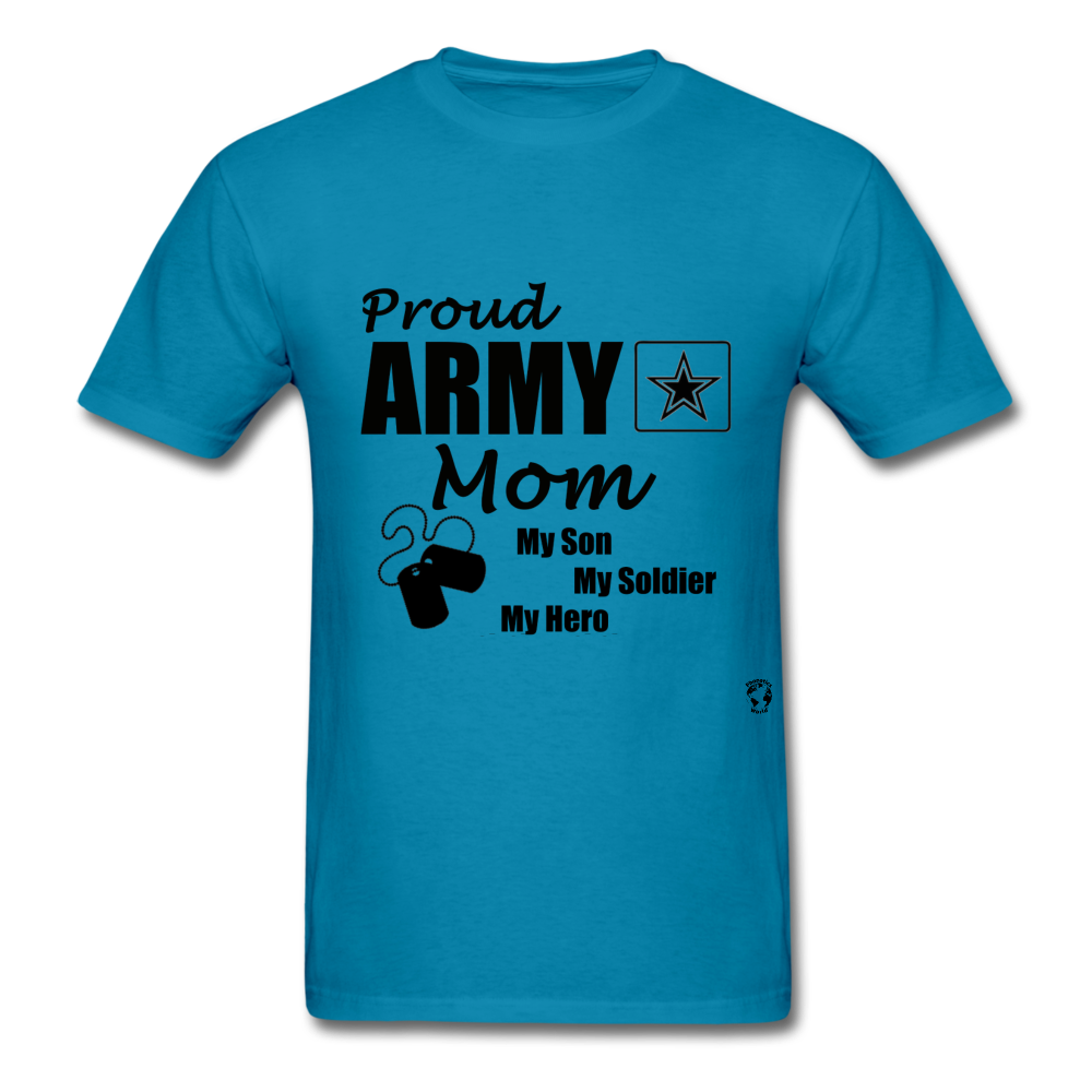 Proud Army Mom T-Shirt - turquoise