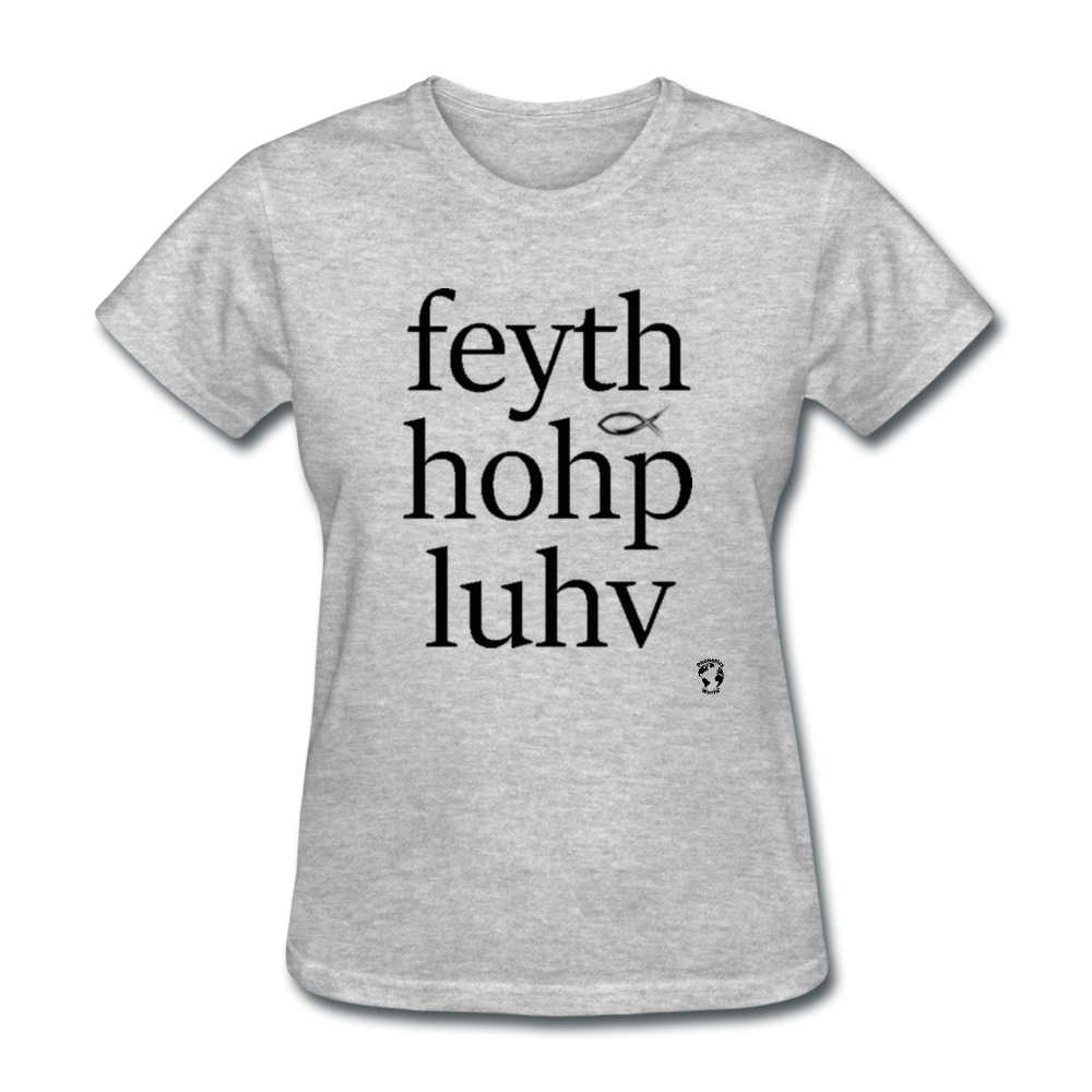 Faith Hope Love T-Shirt - heather gray