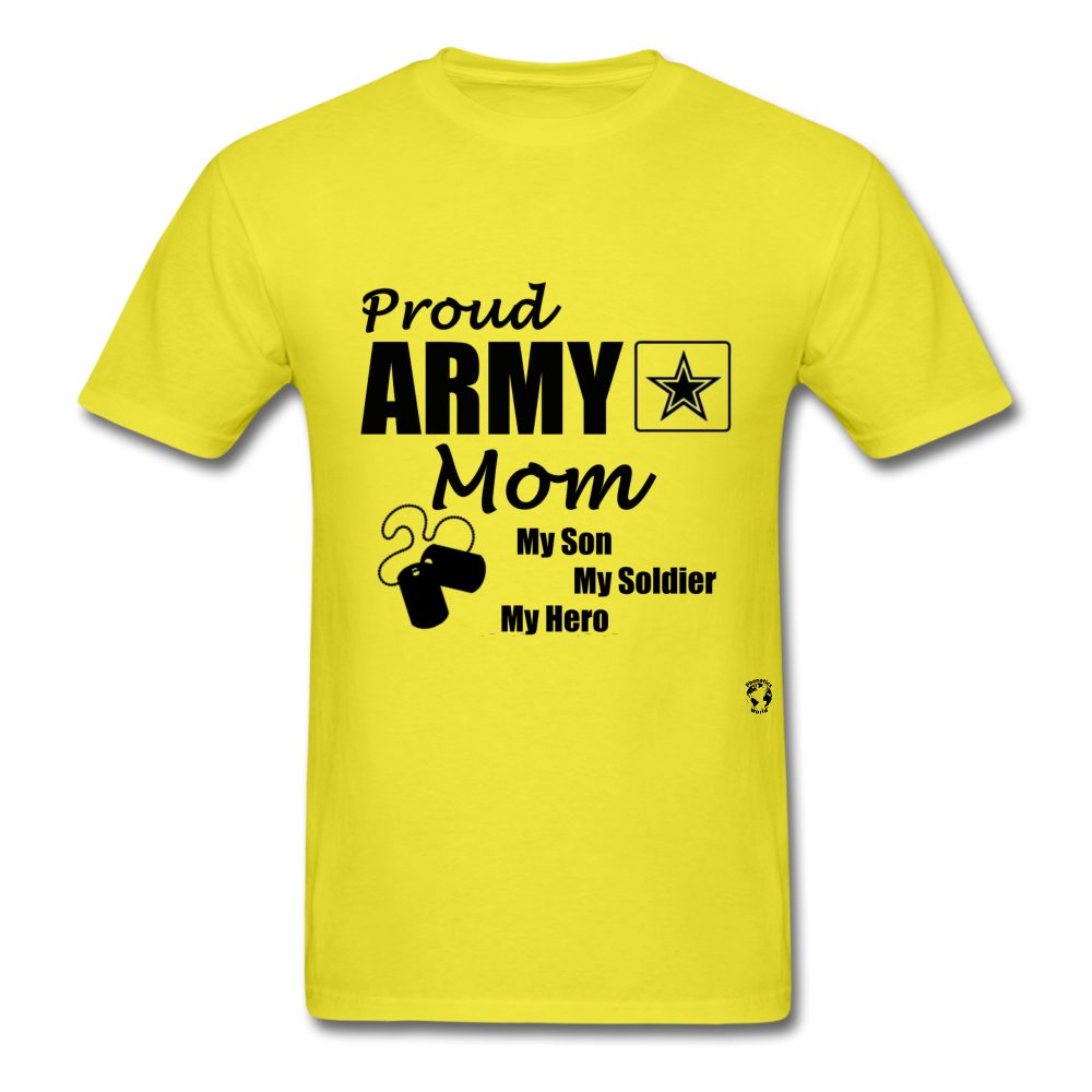 Proud Army Mom T-Shirt - yellow