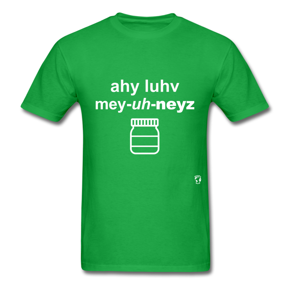 I Love Mayonnaise T-Shirt - bright green