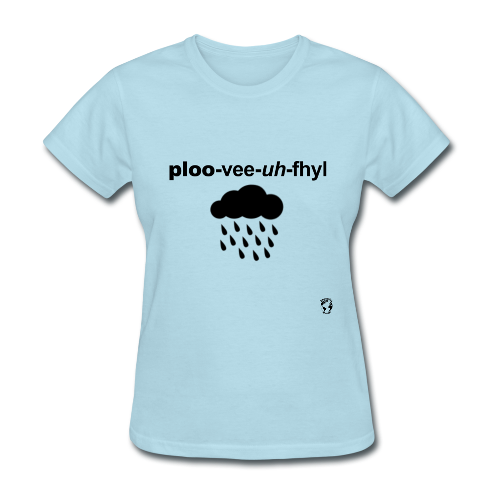 Pluviophile T-Shirt - powder blue