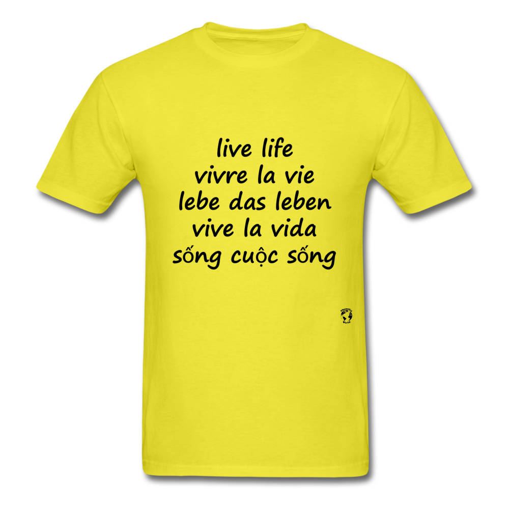 Live Life in Five Languages - yellow