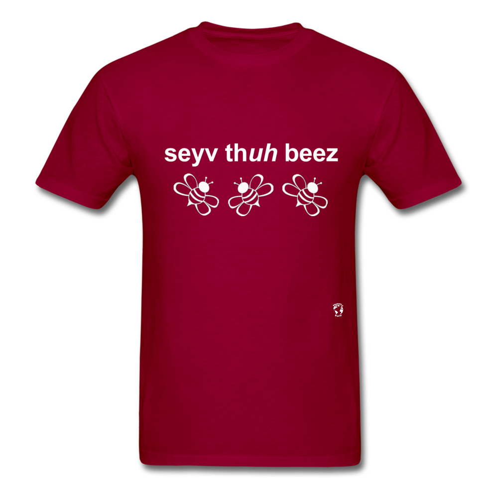Save the Bees T-Shirt - dark red