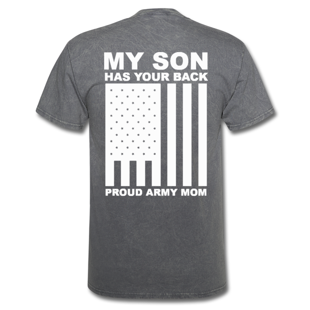 Proud Army Mom T-Shirt - mineral charcoal gray