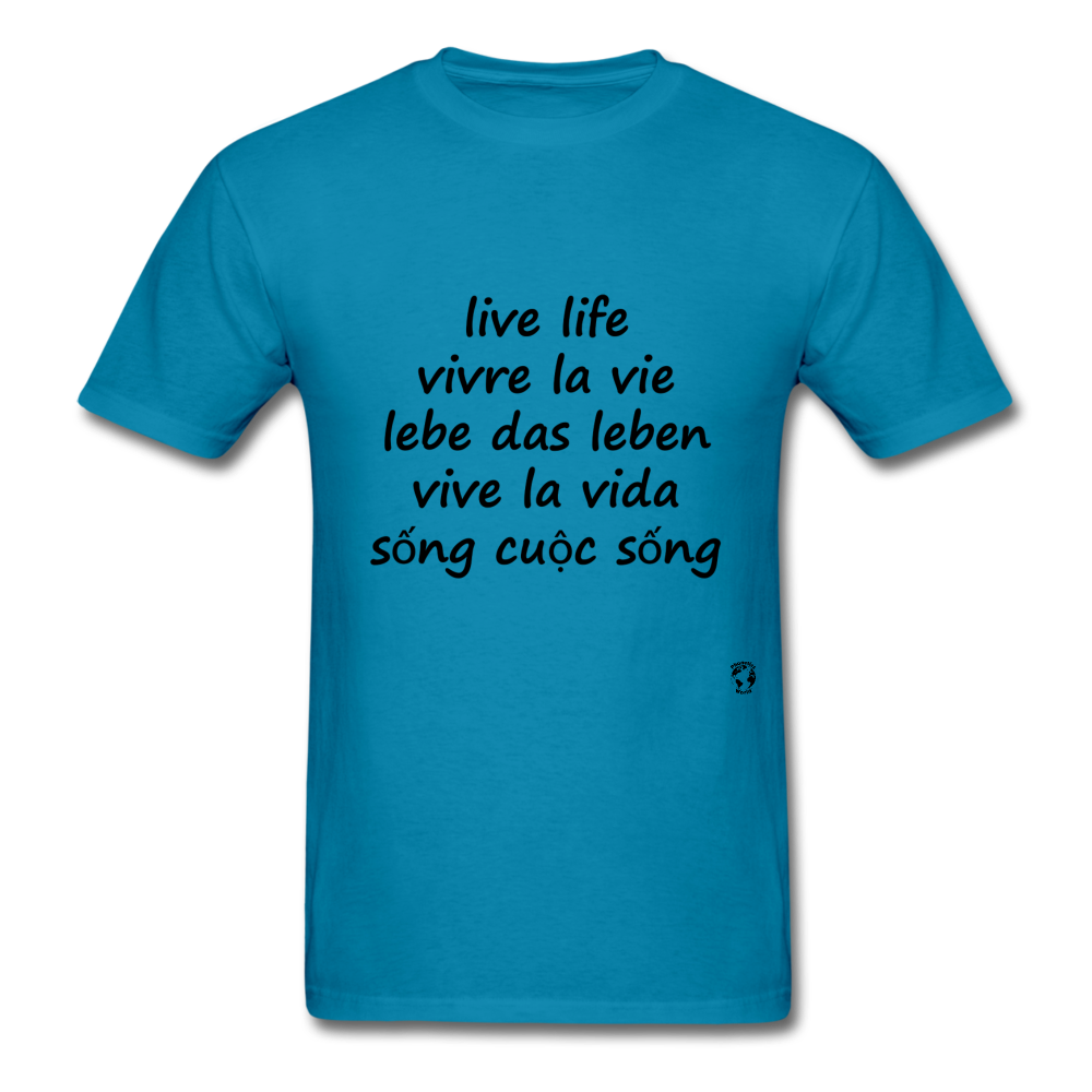 Live Life in Five Languages - turquoise