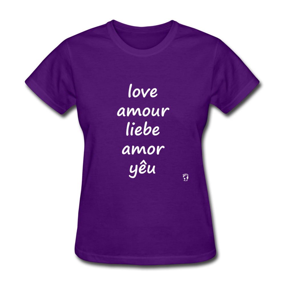 Love in Five Languages T-Shirt - purple