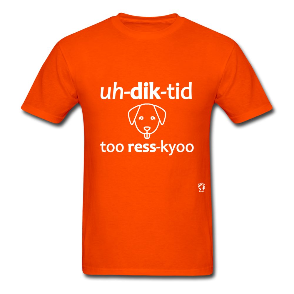 Addicted to Dog Rescue T-Shirt - orange