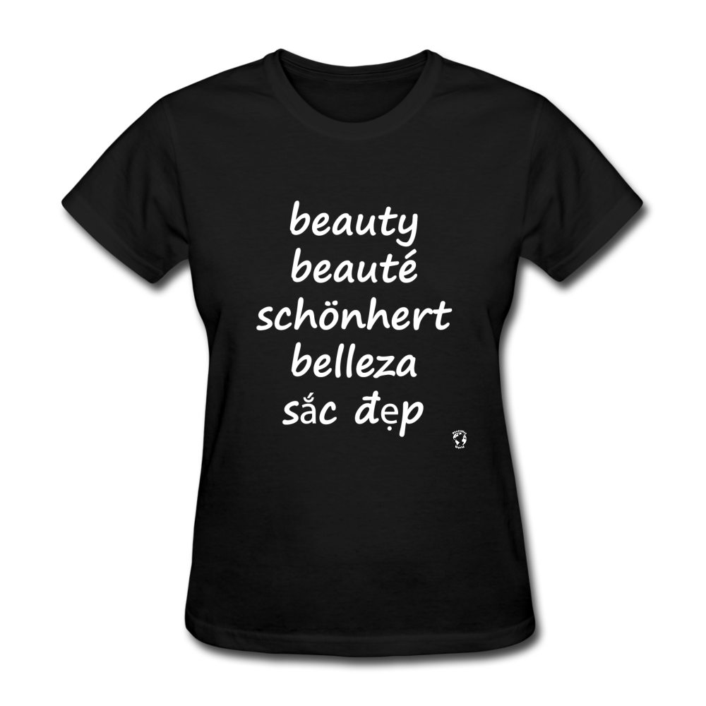 Beauty in Five Languages T-Shirt - black