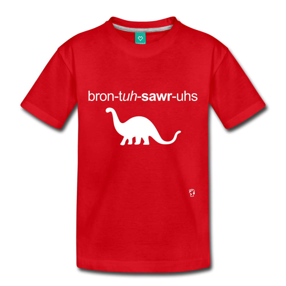 Brontosaurus Toddler Premium T-Shirt - red
