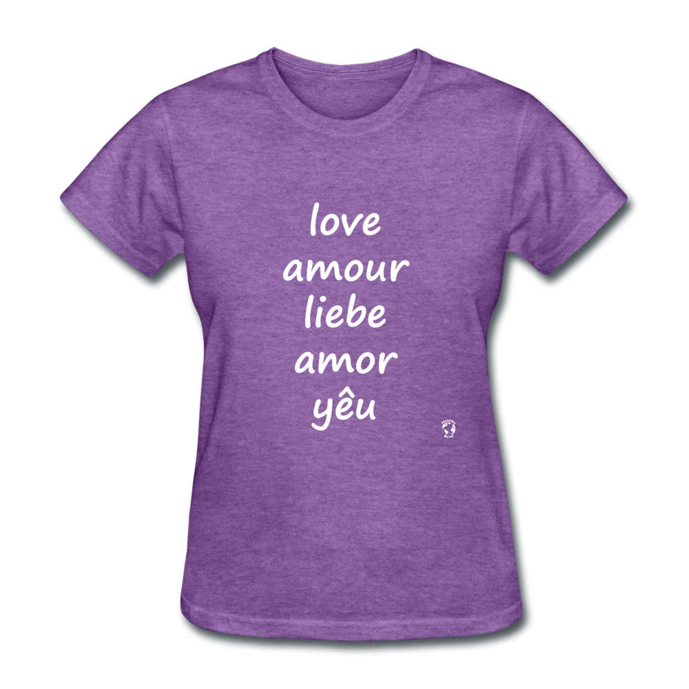 Love in Five Languages T-Shirt - purple heather