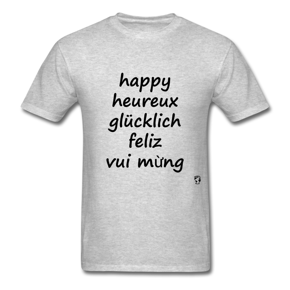 Happy in Five Languages - heather gray