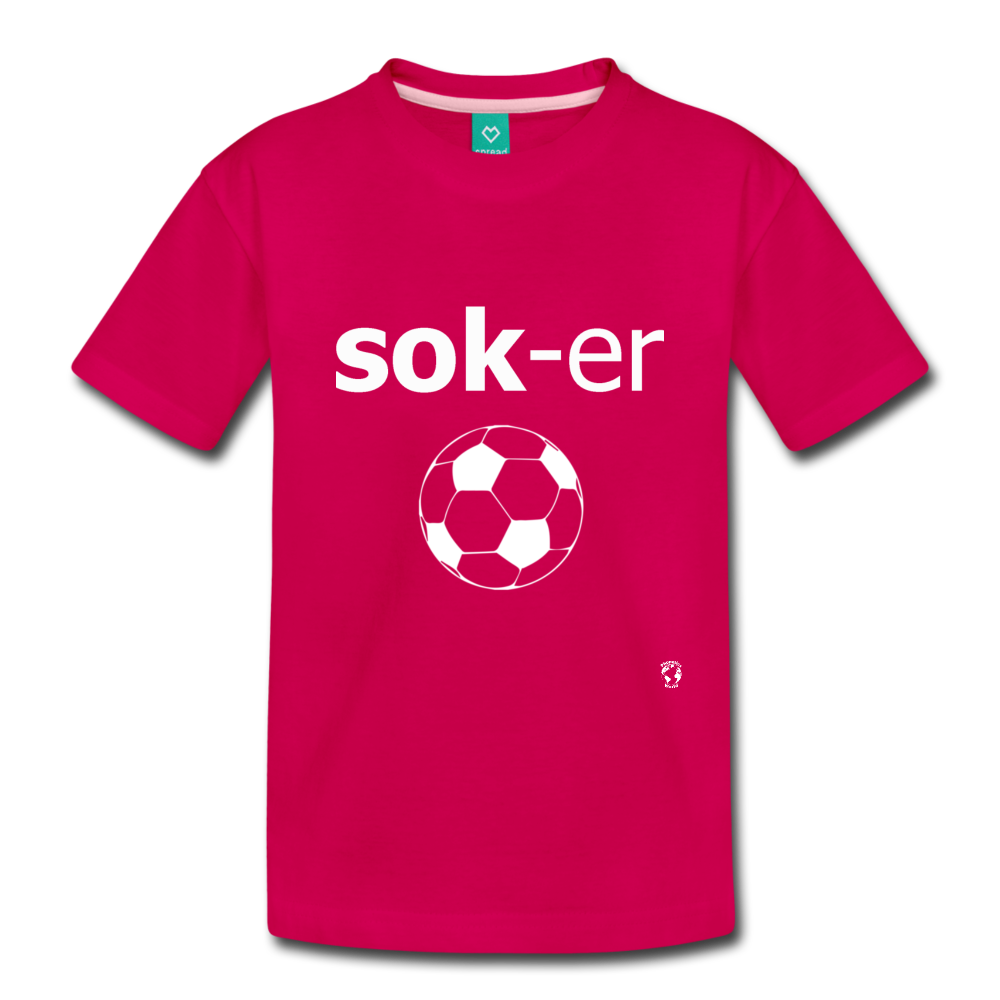 Soccer Toddler Premium T-Shirt - dark pink