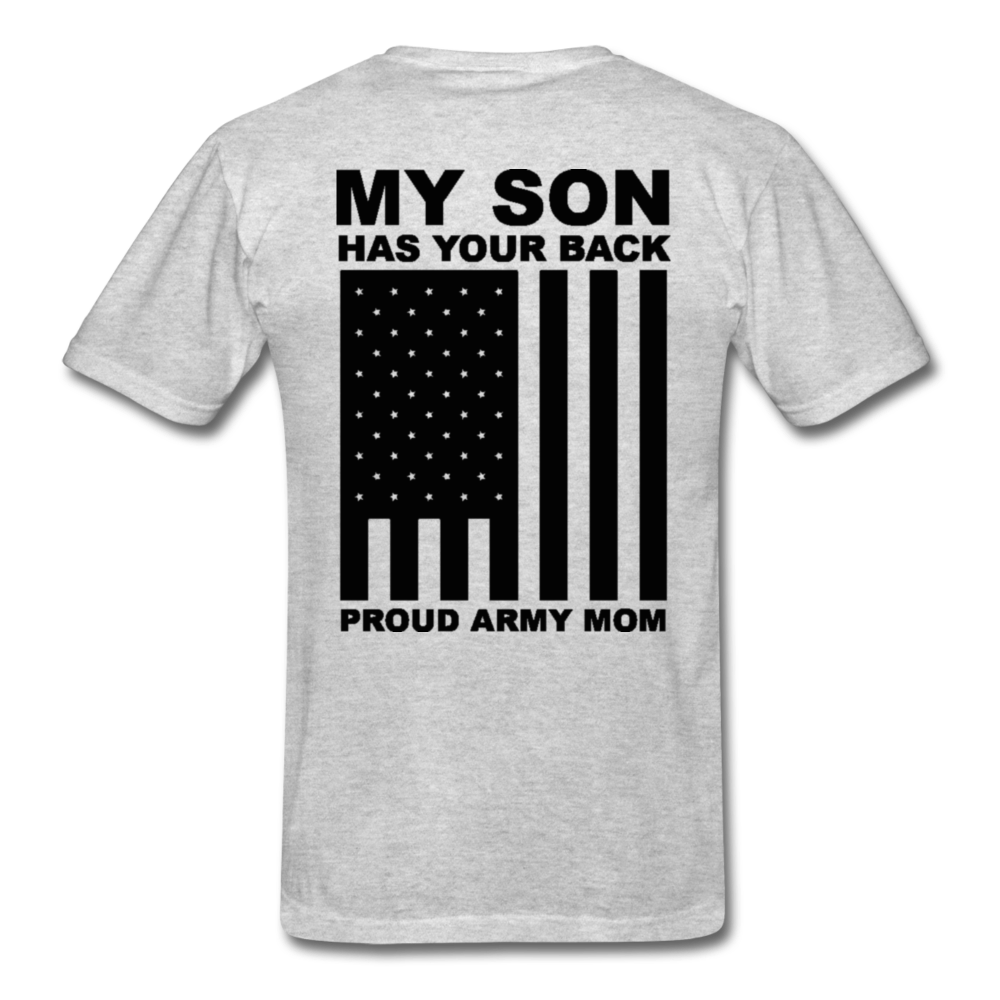 Proud Army Mom T-Shirt - heather gray