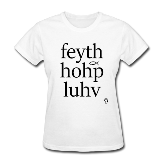 Faith Hope Love T-Shirt - white