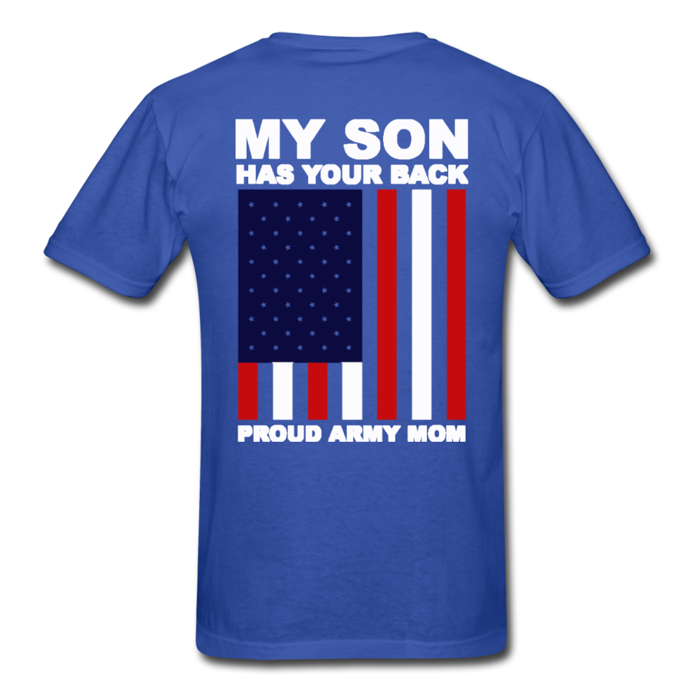 Proud Army Mom Red White and Blue T-Shirt - royal blue