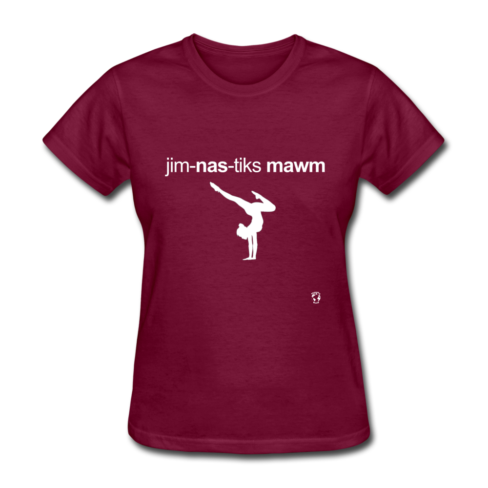 Gymnastic's Mom T-Shirt - burgundy