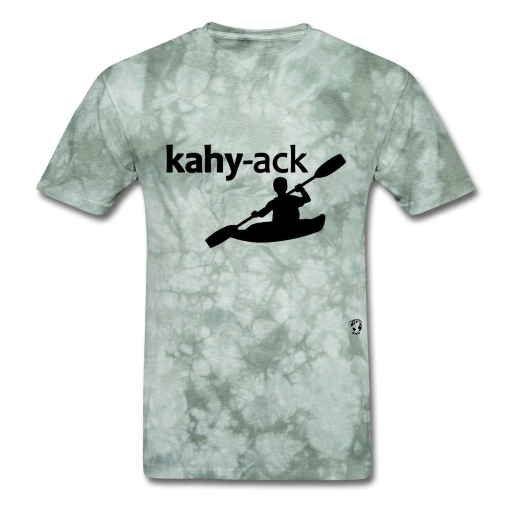 Kayak T-Shirt - military green tie dye