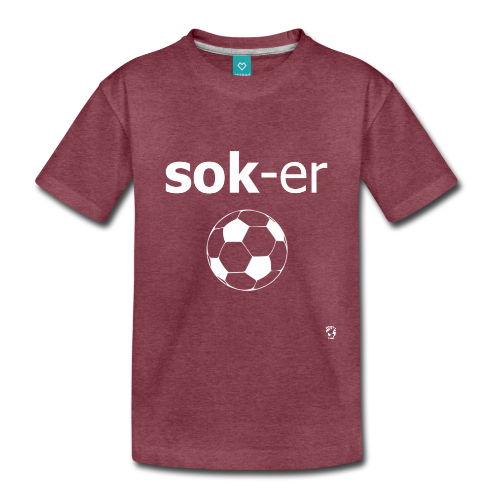 Soccer Toddler Premium T-Shirt - heather burgundy