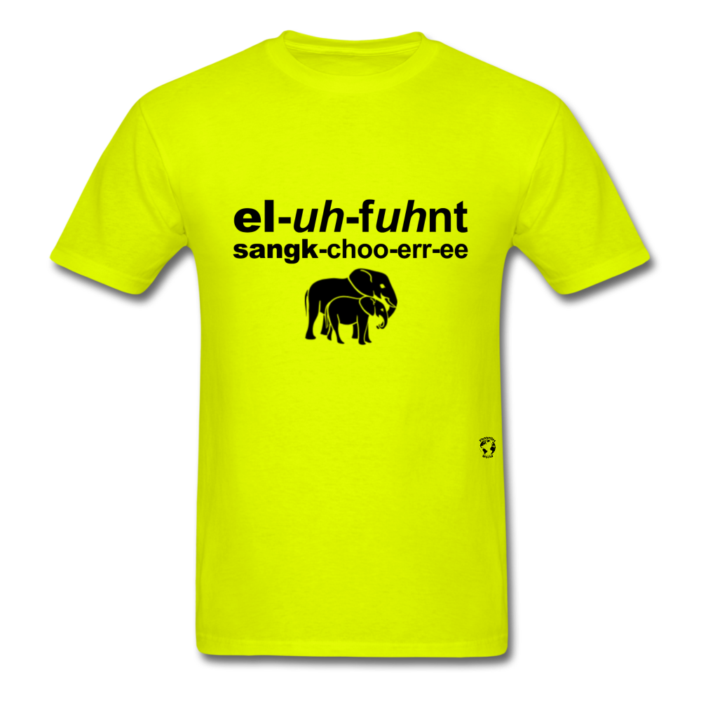 Elephant Sanctuary T-Shirt - safety green