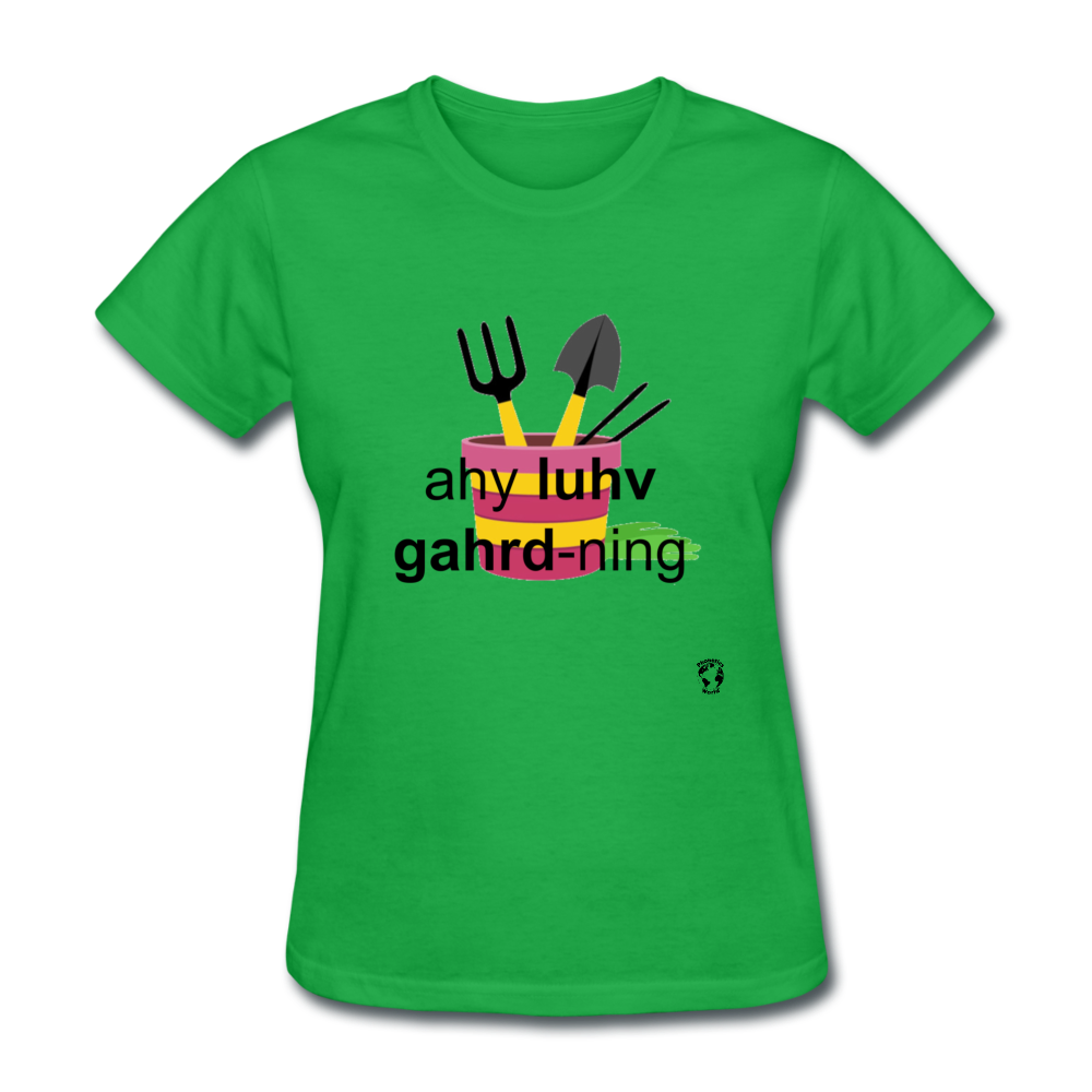 I Love Gardening T-Shirt - bright green